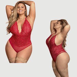 Plus Size Lingerie by Exposed: Risque Business Snap Crotch Teddy